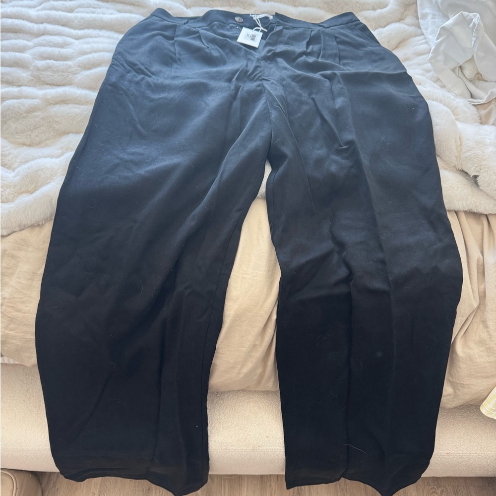 Reformation Women's Black Wide Leg Pants